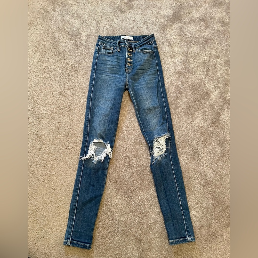 Kancan destructed denim